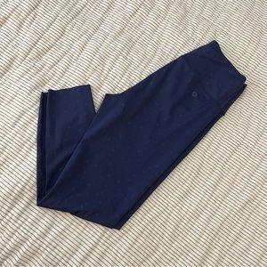 AR 33 Navy Laser Cut High Rise Leggings medium